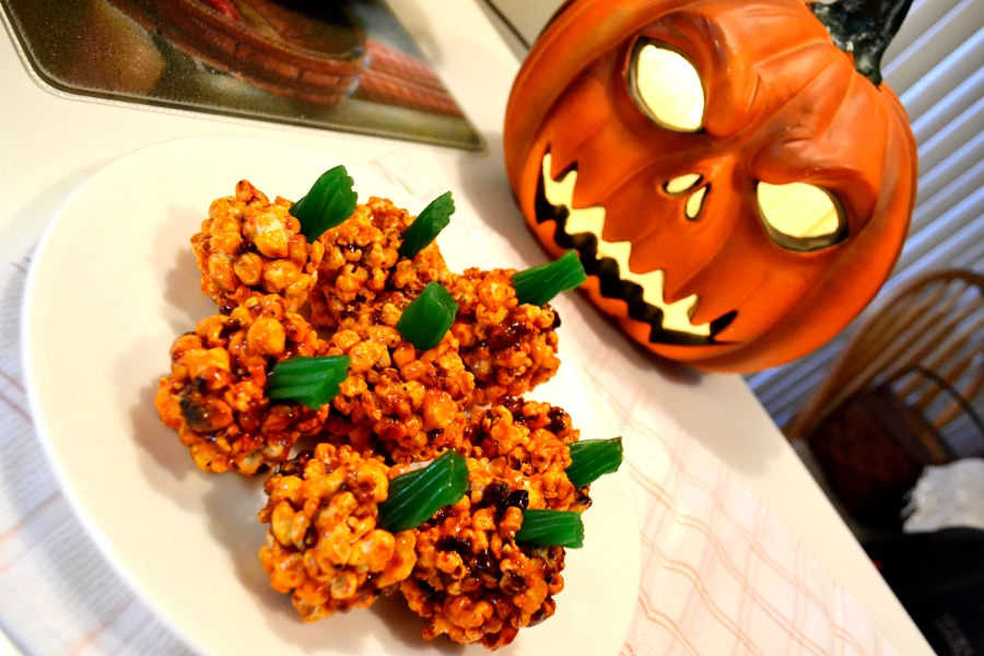 Pumpkin Popcorn Balls