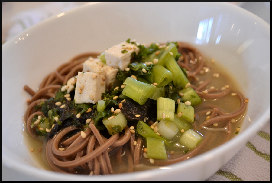 Miso Soup with Soba Noodles